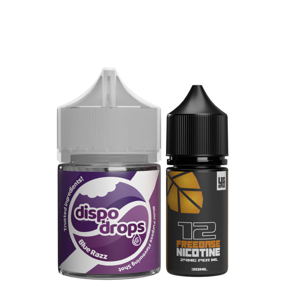 G Drops Dispo Drops Blue Razz Shortfill MTL or Nic Salt Bundle