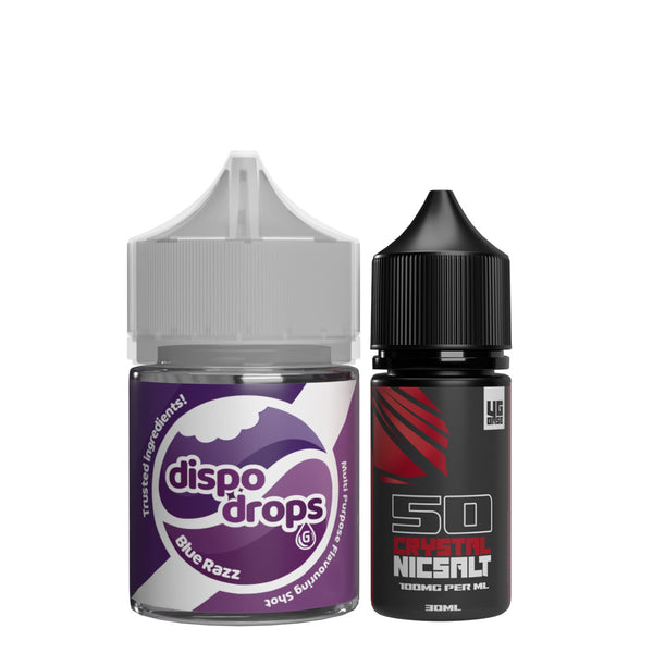 G Drops Dispo Drops Blue Razz Shortfill MTL or Nic Salt Bundle